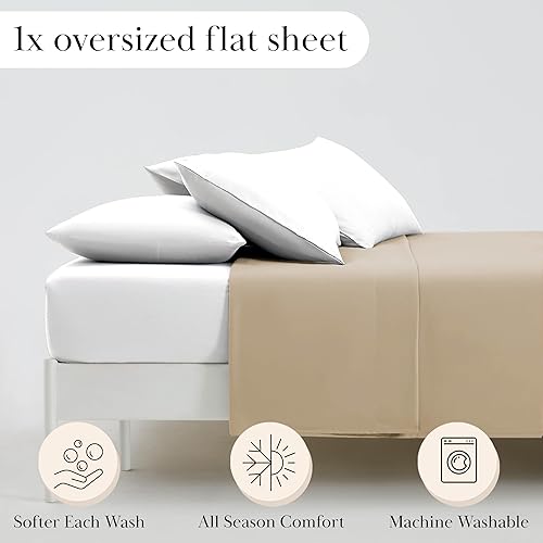 Miniatura 2 de Southshore Fine Living - Sábana encimera tamaño King de gran tamaño, microfibra ultra suave, doble cepillado, no se decolora, no hace bolitas,