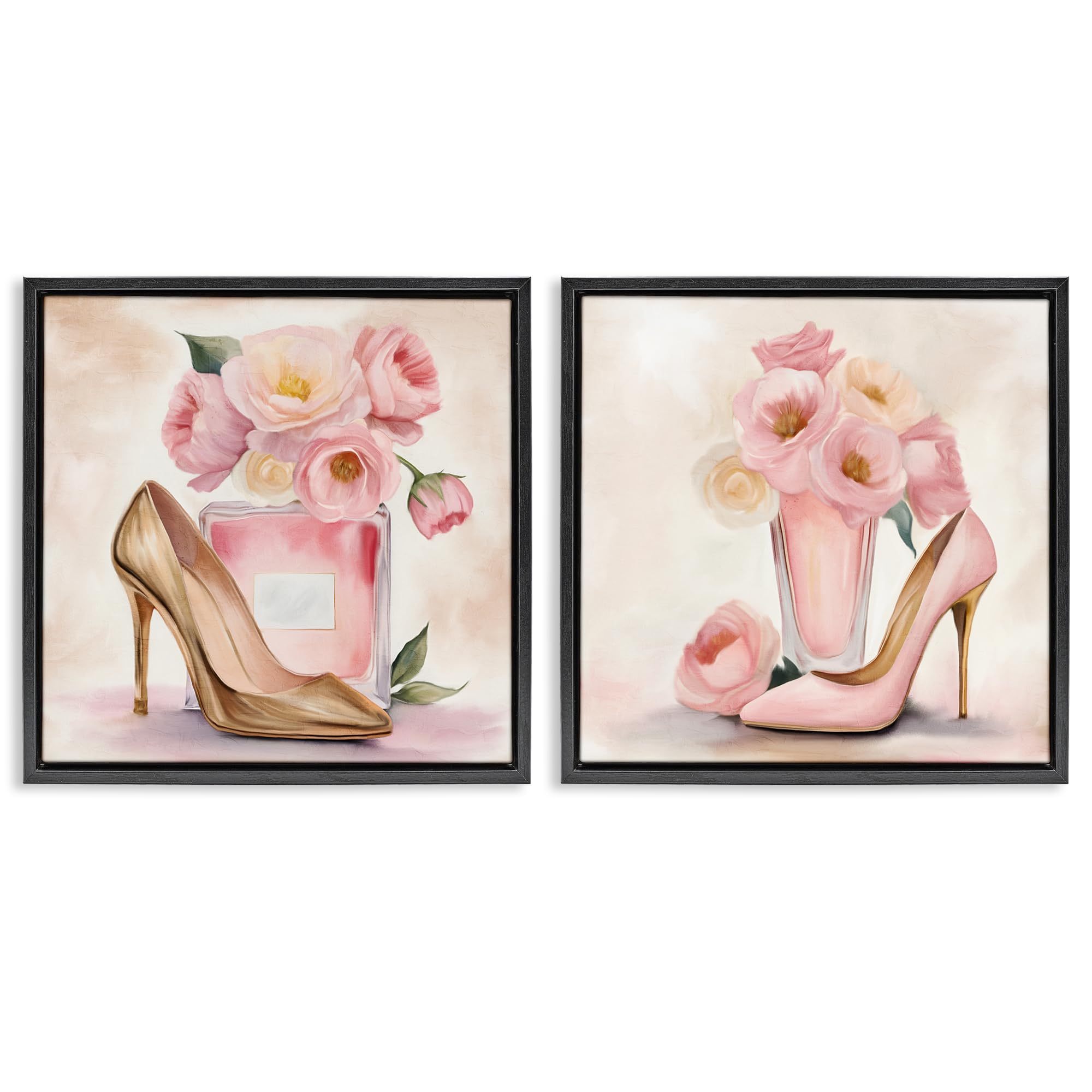 'Blush Pink Beauty'| 2pc Floating Frame Art Set 2