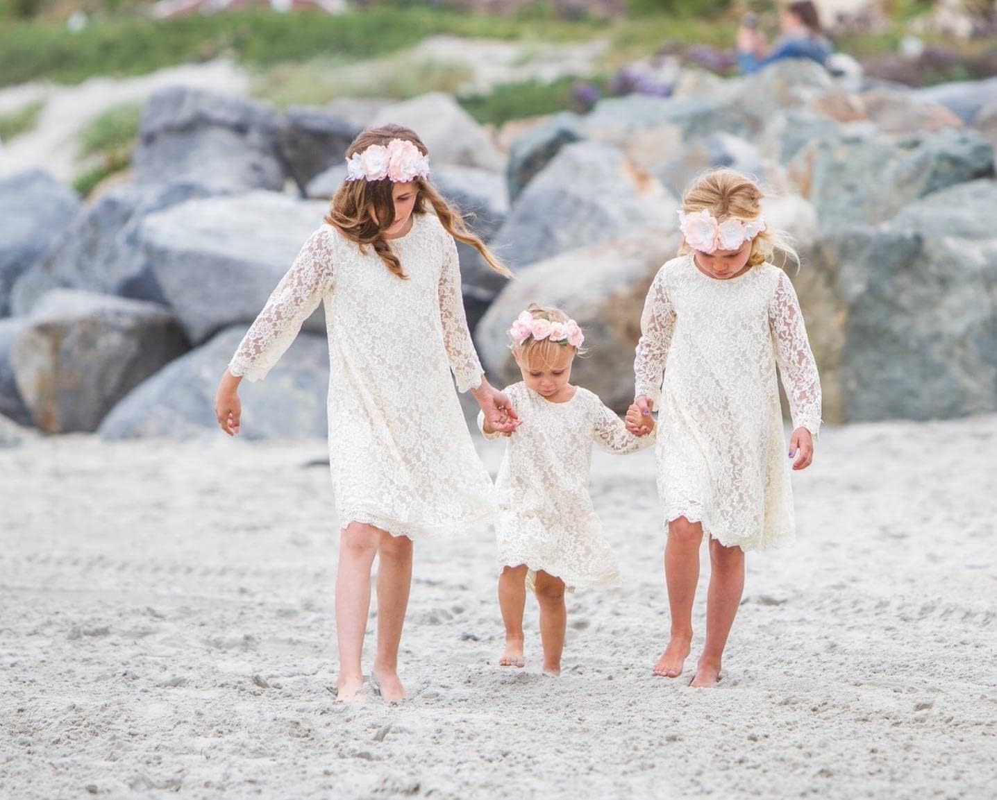 Cutiego Flower Girl Dress Toddler Dresses Vintage Rustic Dress Baby Girl Baptism Dress 2T White image 7 of 9 B07DZF6ZYD