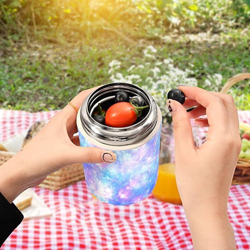 Miniatura 5 de Magical Galaxy Star Kids Womens Lunch Insulated Jar with Spoon 17oz500ml Keep Warm Food Containers Stainless Steel Vacuum Keep Warm Thermal Food for