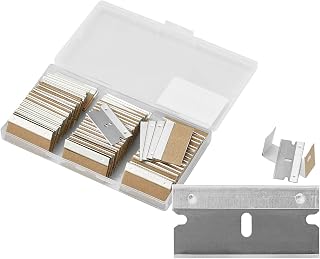 WEGAZ 100PCS Single Edge Industrial Safety Razor Blades - Rust-Proof, Individually Wrapped for Scrapers & Cutters