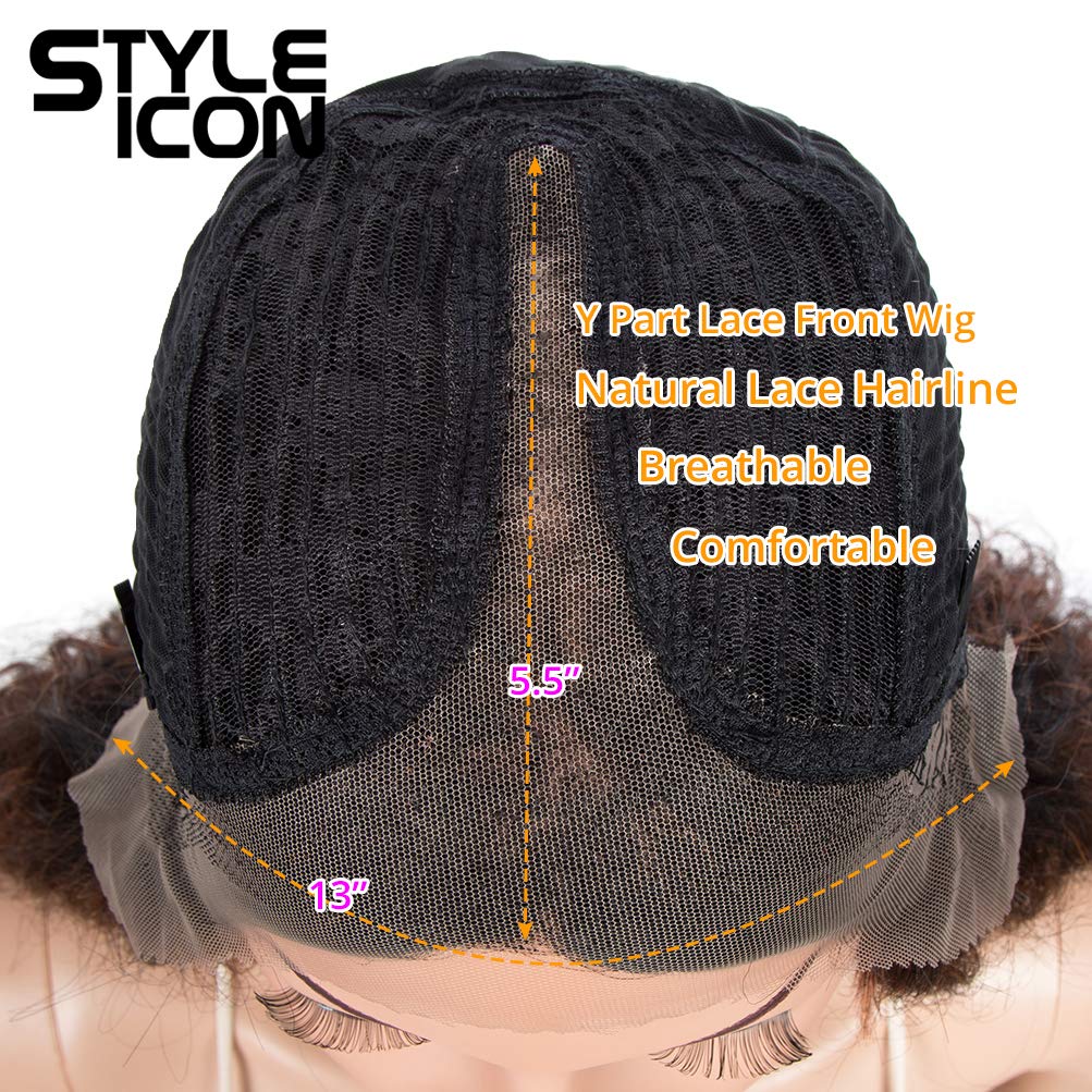 Style Icon Y Part Lace Wigs 32" Middle Part Lace Front Wigs Synthetic Wigs Ombre Lace Wig Density 130% (Y-Part Lace Wigs, TAT1B/33D/130E)