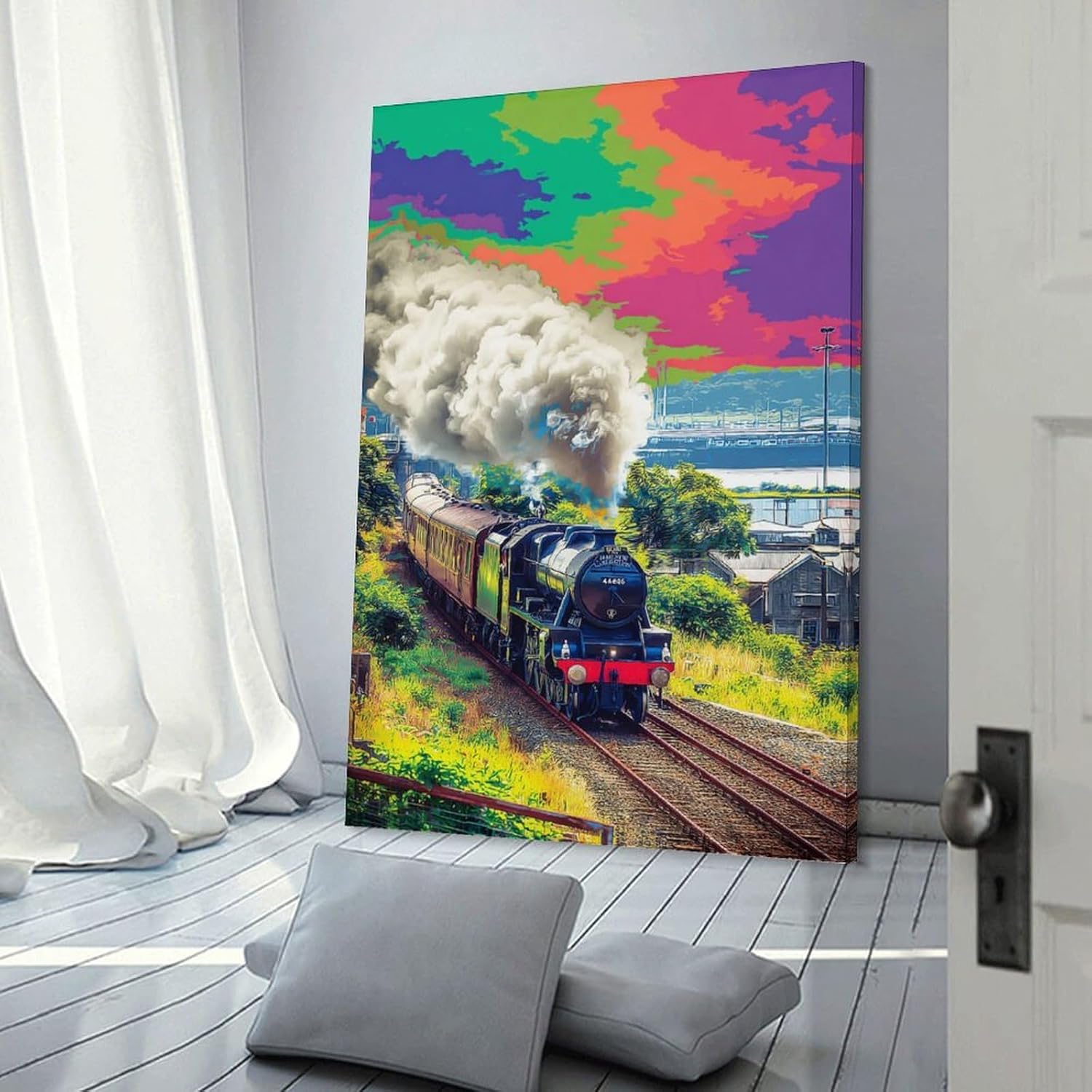 sinyumoney Steam Train Journey Through Vibrant Landscapes Tableaux ...