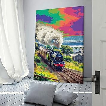 sinyumoney Steam Train Journey Through Vibrant Landscapes Tableaux ...