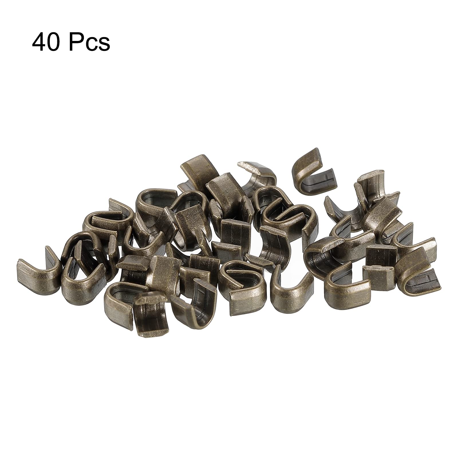 Sourcing Map – 40 Fermi A Scorrimento Per Cerniera #5 A U – Colore Bronzo – Ricambi Per Borse, Cappotti, Giacche - 2