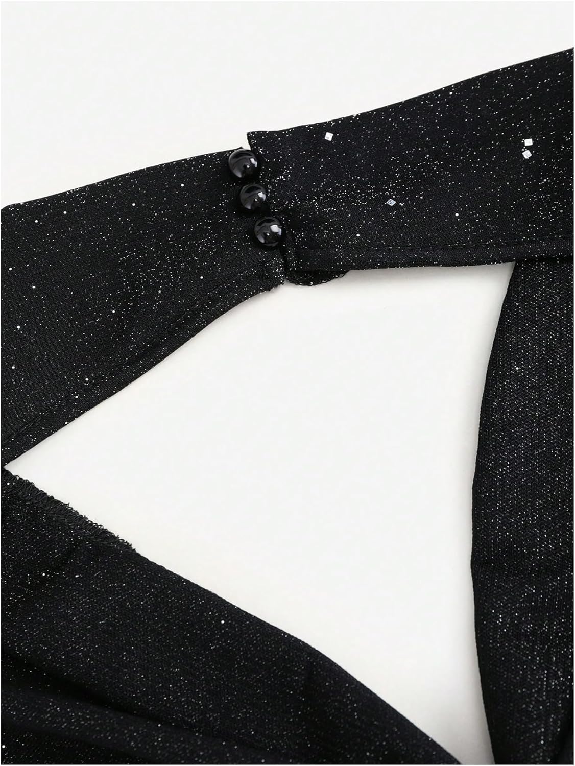 SOLY HUX Women's Halter Top Sparkly Sexy Backless Party Crop Tops Club Rave Festival Outfits Black - Image 3