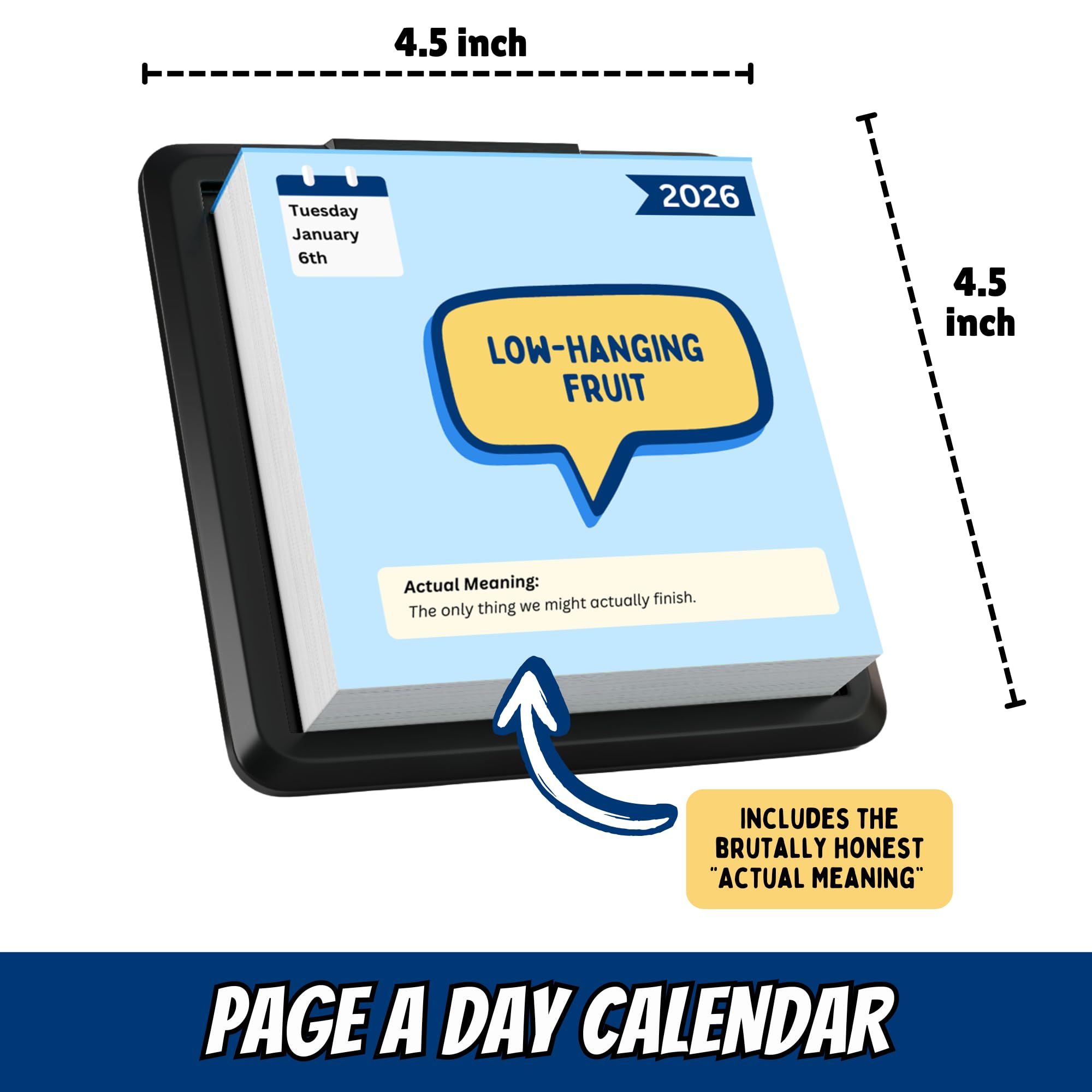 Corporate Jargon Desk Calendar 2026 - Gifts for Coworkers, Page a Day Desk Calendar with 365 Days of Corporate Jargon, White Elephant Gifts for Adults, Stocking Stuffers, Funny Christmas Gifts - Image 2