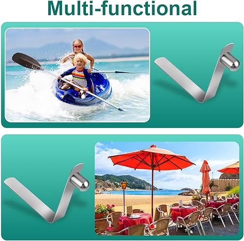 Miniatura 6 de 10 clips para poste de tienda de campaña, botón de resorte, clip de resorte de acero inoxidable, clip de botón de resorte, clips de botón de