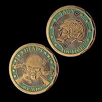 Vista 3 de Buena suerte cabezas colas desafío moneda, cabezas que ganamos colas que pierdes