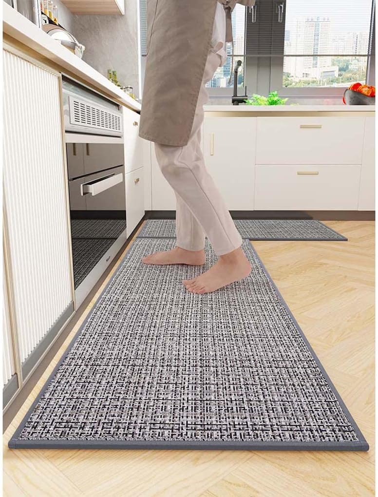 キッチンマット 吸水 ずれない あらえる ベージュ 台所マット 45x180㎝ おしゃれ シンプル 洗いやすい すべり止め 玄関マッ