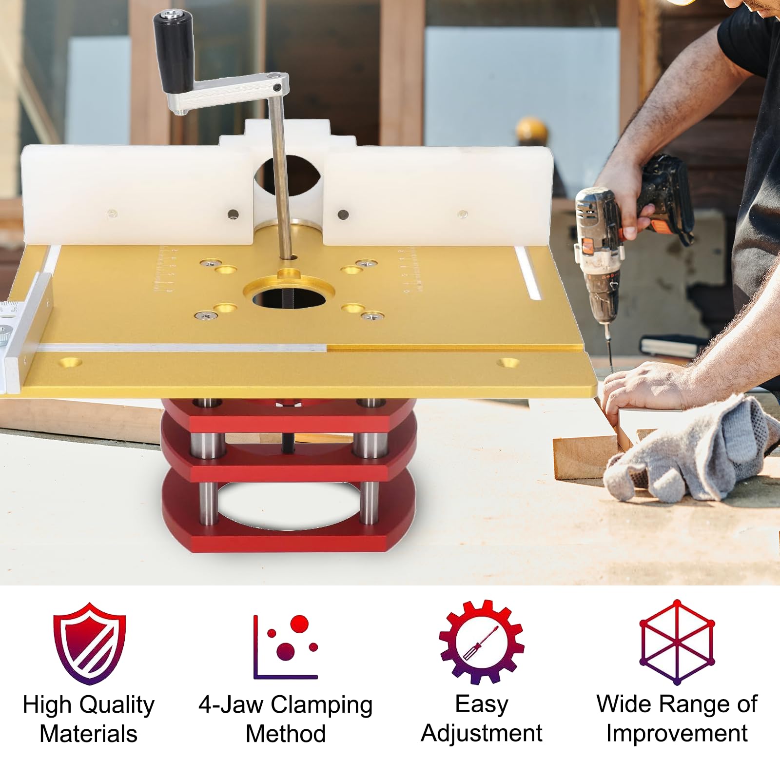 Banco Fresa Per Legno Router Ascensore Per Tavolo Da Fresatura - Set ...