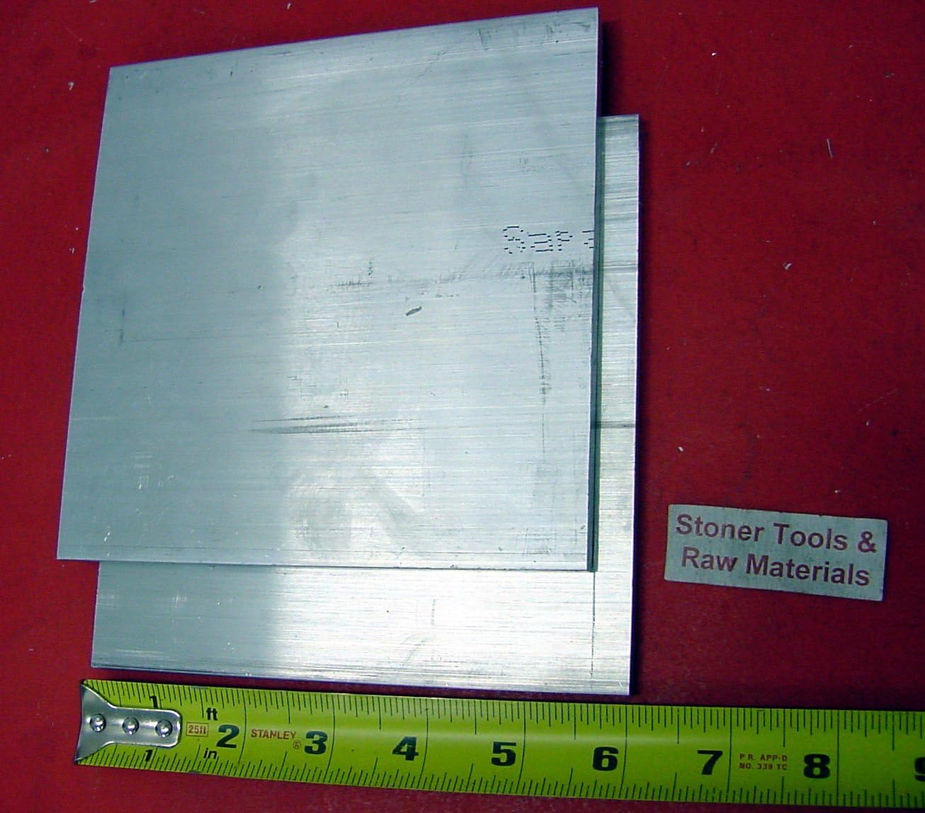 2 Pieces 1/2" X 6" Aluminum 6061 Flat BAR 6" Long .500" T6511 Plate Mill Stock L8