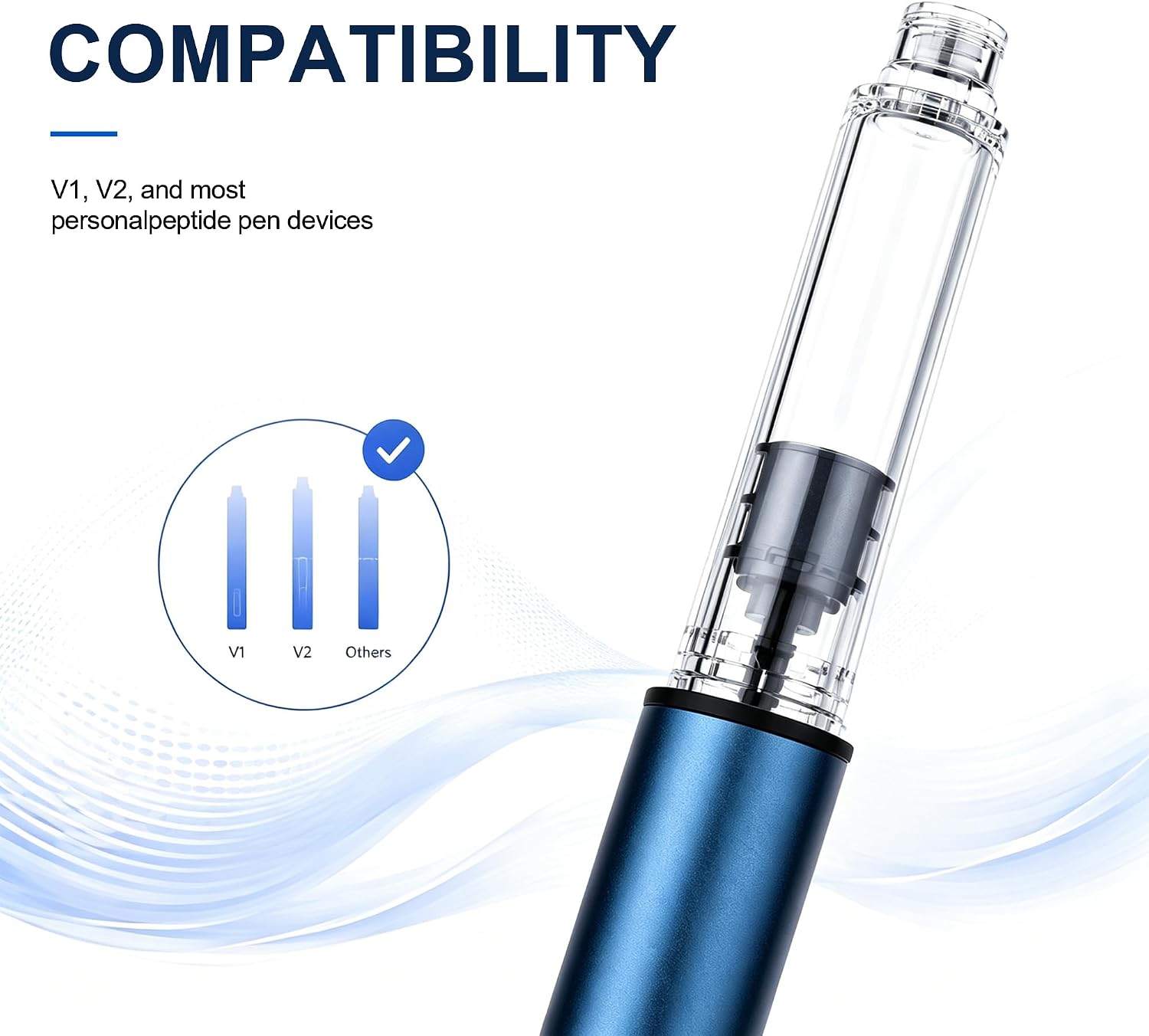 3ml Pen Cartridges, 3cc Peptide Pen Cartridges for V1 & V2 Pens with 11mm Long Stopper, Sterilized and Individually Wrapped, Pack of 10