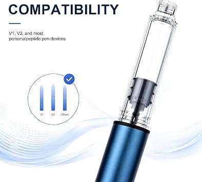 60 Unit Reusable Peptide Pen Injector, V2Pen with 20 3mL Cartridges