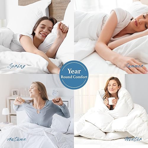 Vista 9 de Edredón tamaño individual/individual XL, juego de edredón alternativo para todas las estaciones, suave y acogedor, ultra suave, ligero y afelpado