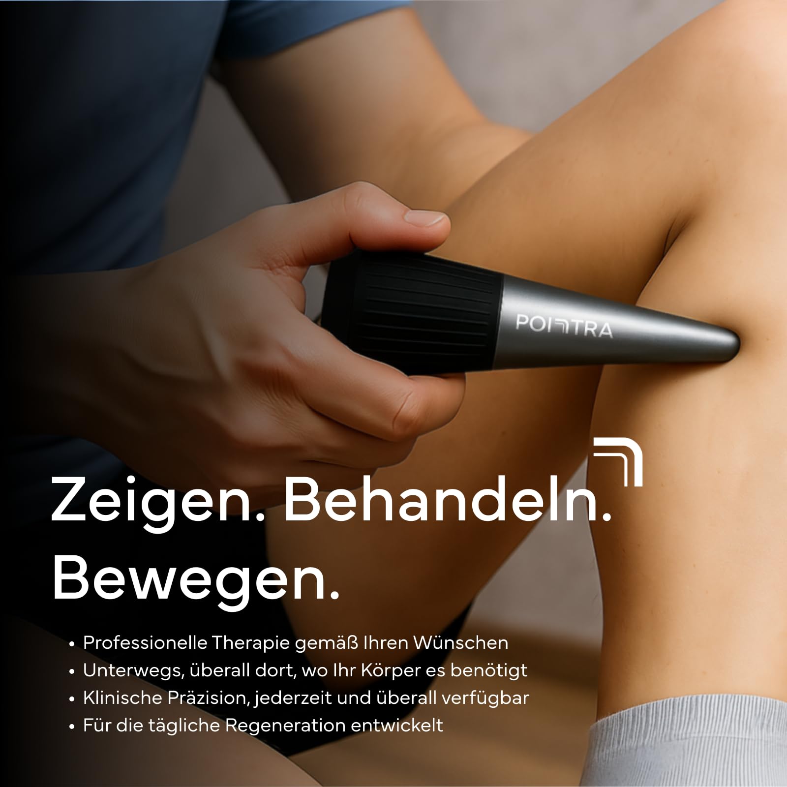 TensCare Pointra Fokales Vibrationsgerät für Muskelbeschwerden | Tragbarer Massage-Stift mit 10 Modi für gezielte Vibration bei Verspannungen, Steifheit und überlasteten Muskeln.