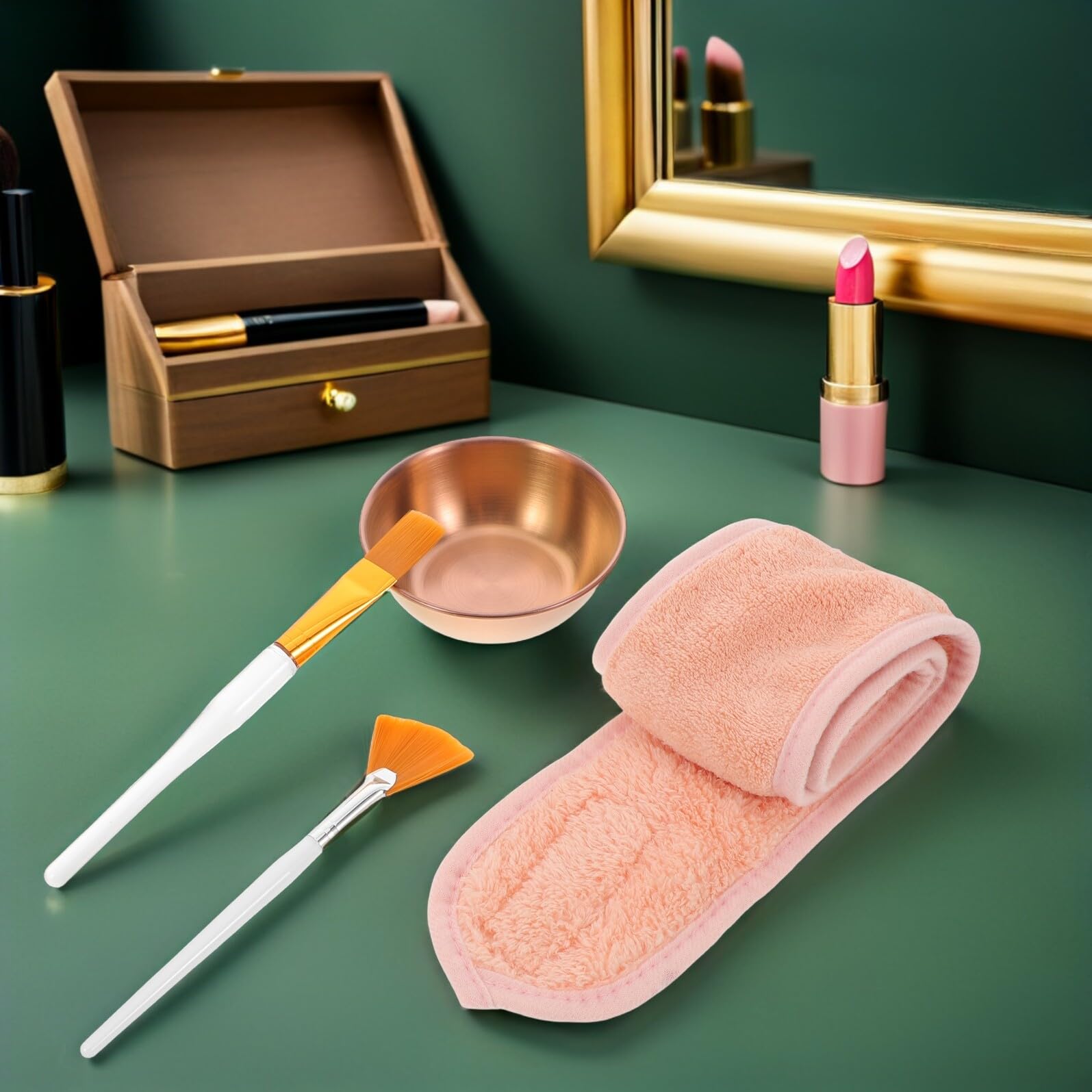 Kosmetikbedarf Set mit Gesichtsmaskenpinseln und Schalen für Hautpflege und Spa-behandlungen Inklusive Beauty-stirnband für Professionelle Gesichtsbehandlungen