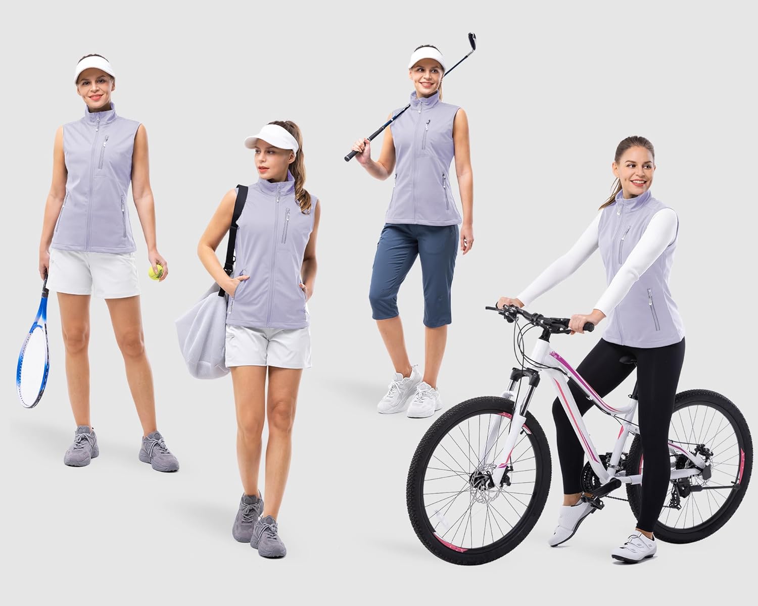 33,000ft Women's Lightweight Running Vest Outerwear with Pockets, Windproof Sleeveless Jacket for Golf Hiking Travel - Image 6