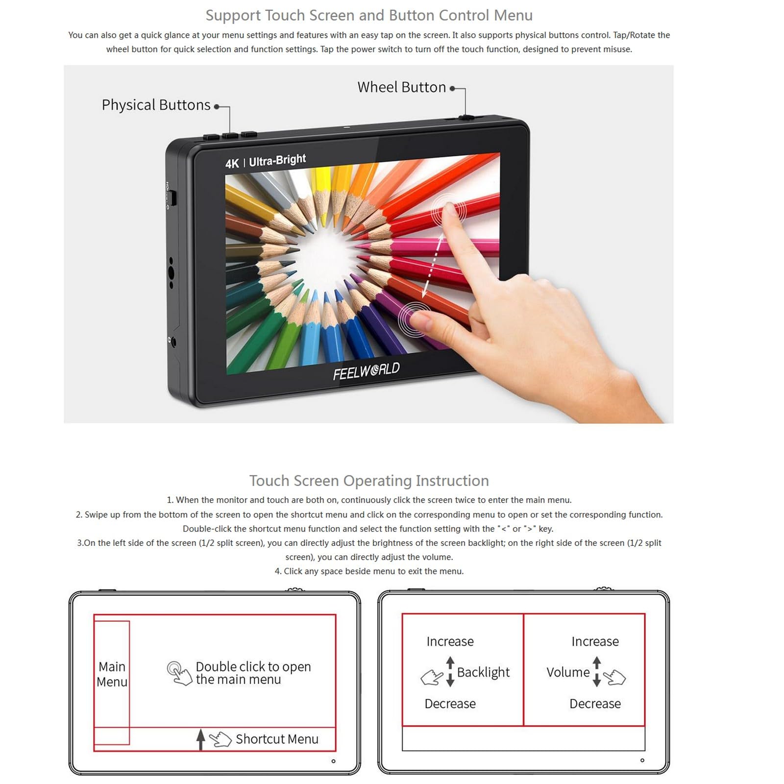 Amazon | FEELWORLD LUT7 Pro +NP-F750 バッテリー +キャリングケース 