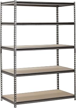 Hardware & Outdoor Heavy Duty Garage Shelf Steel Metal Storage 5 Level Adjustable Shelves Unit 72" H x 48" W x 24" Deep