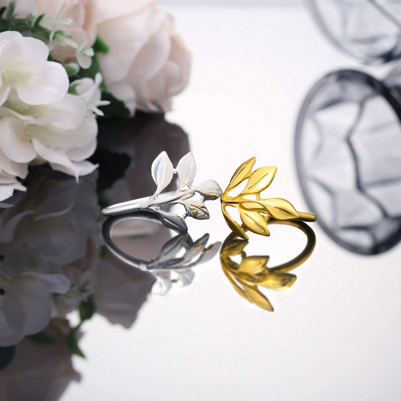 Ulalaza 8PCS Anneaux De Serviette En Métal Porte-Serviettes Pour