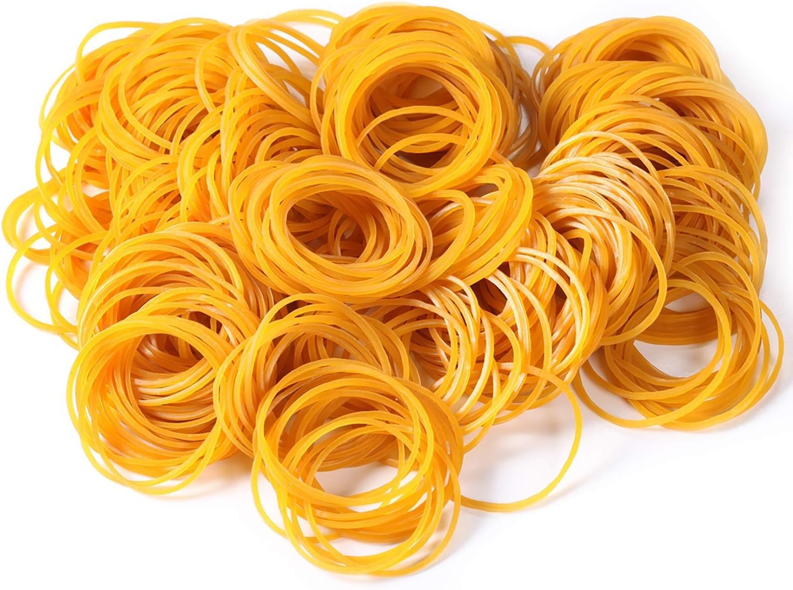 500pcs Rubber Bands Elastic Bands File Folder Elastic Rubber Bands Stationary Thick Strong Elastic Stretchable Bands for School Home Office Supplies Industrial Crafts DIY 38 Size Yellow