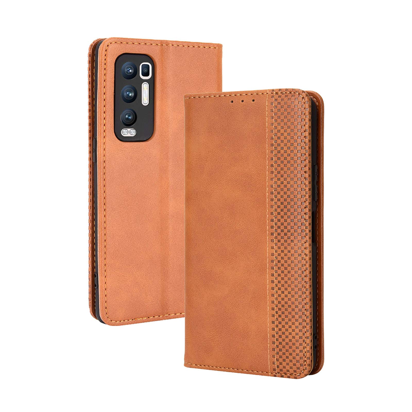 PIXFAB Custodia Portafoglio In Pelle Con Magnete Per Oppo Find X3 Neo 5G - Slot Carte, Supporto, Protezione TPU
