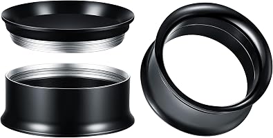 Surigcal Stainless Steel Ear Gauges Tunnels - Internally Threaded Plugs For Ears - Internally Threaded Ear Gauges For Men Women - Double Flare Internal Thread Screw-Fit Gauge Flesh Tunnel Earrings