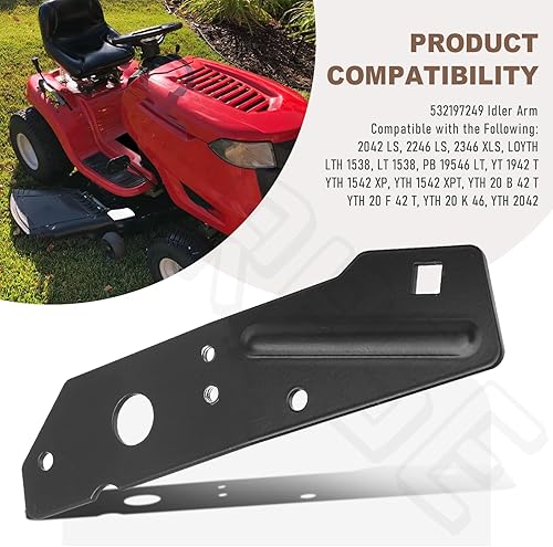 Miniatura 6 de 532197249 197249 - Brazo loco para cortacésped y espaciador 532199092 compatible con cortacésped Husqvarna Craftsman, sustituye a 531169401 199092