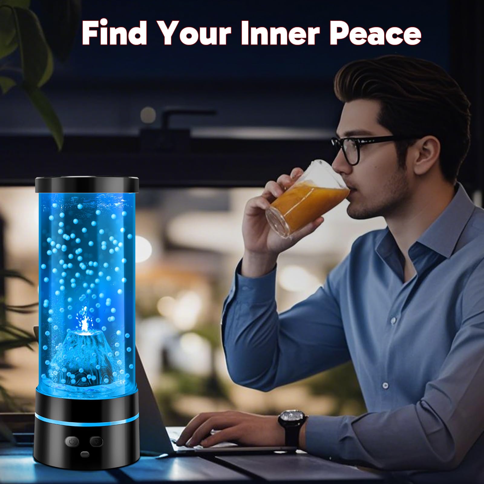 SENCU 17 Colors Funny Gifts Volcano Lamp with Remote: 11.5