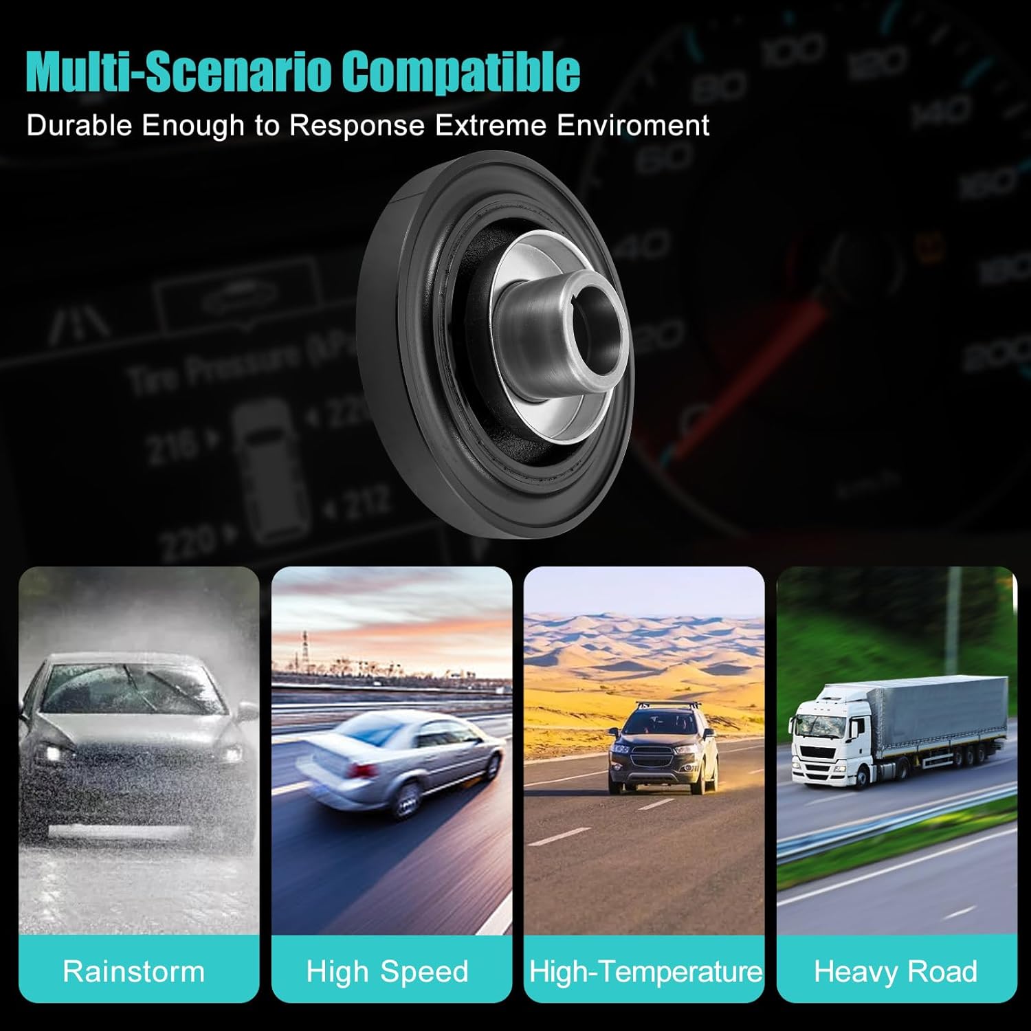 594-021 Harmonic Balancer Crankshaft Pulley For 1972-2003 Chrysler Cordoba,For Dodge Country,Challenger,Dakota,Ram 1500/2500/3500,Durango,Grand Cherokee,For Plymouth&Jeep 3.9L 5.2L 5.6L V6 V8