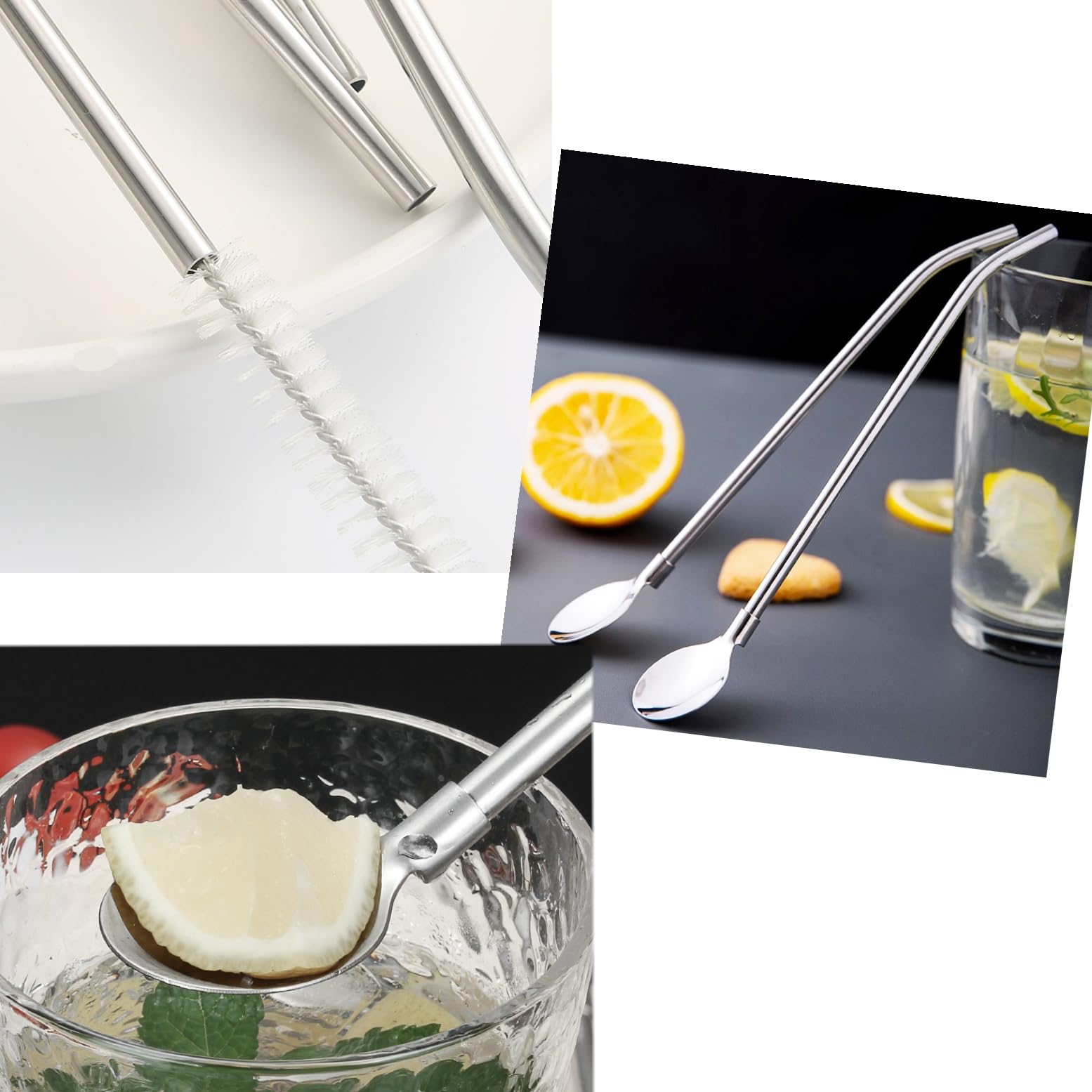 Lot De 6 Cuillères À Soupe En Acier Inoxydable Résistant Cuillères À Soupe Asiatiques À Manche