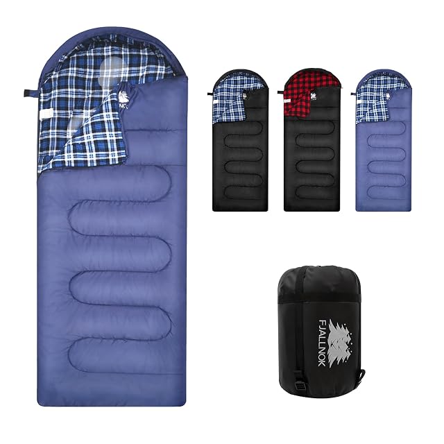 100 Cotton Flannel Sleeping Bag for Adults Big Tall Size Backpacking Lightweight Waterproof for Girls Boys Mens Teen