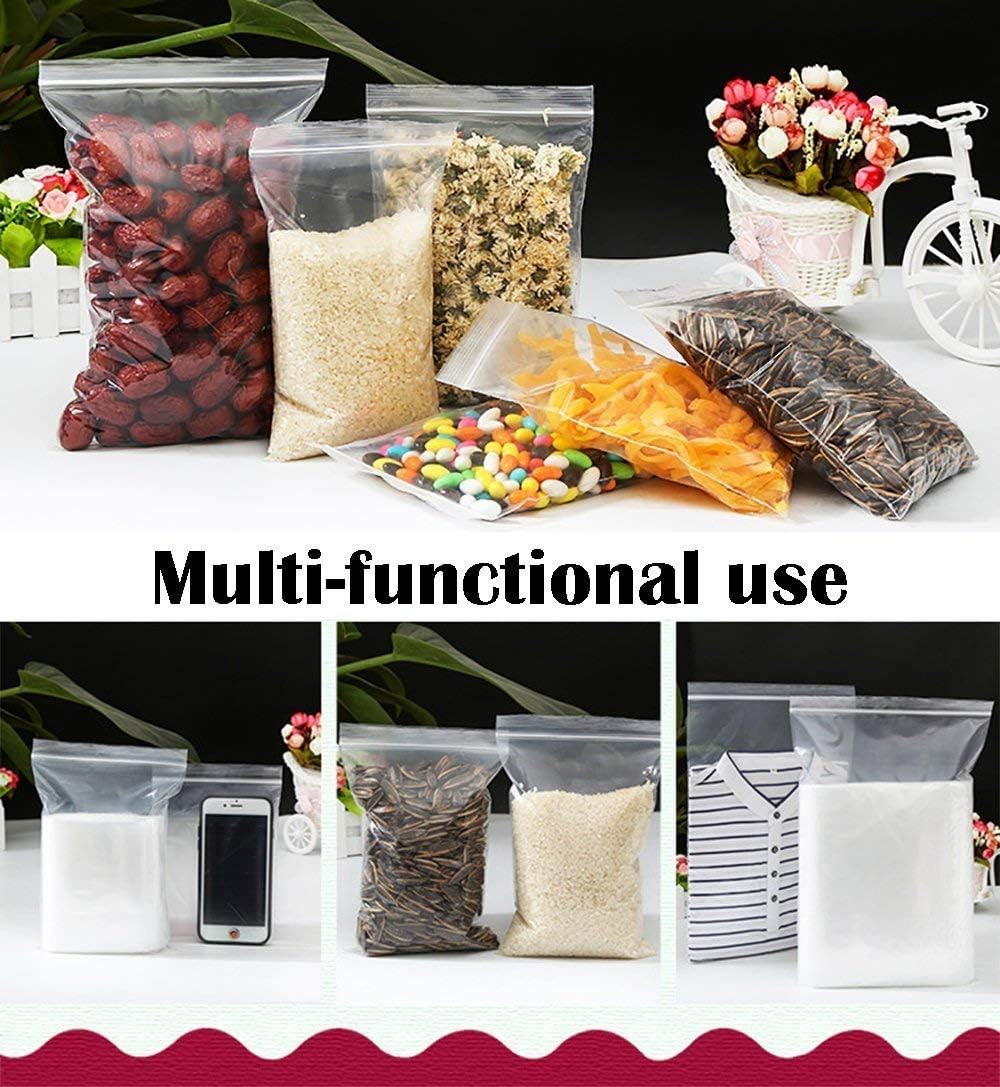Resealable Clear Plastic Bags,Sealed Storage Pouches,Thickening and Durable,Press Seal Bags,Apply to Household Clothing Storage Bags, Reusable Sealed Bags,8.7x12.6"/22x32cm 50PCS - Image 5
