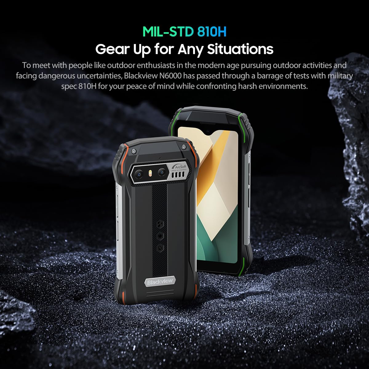 Blackview N6000 4G Teléfono Móvil Resistente 2023, MTK G99 16GB+