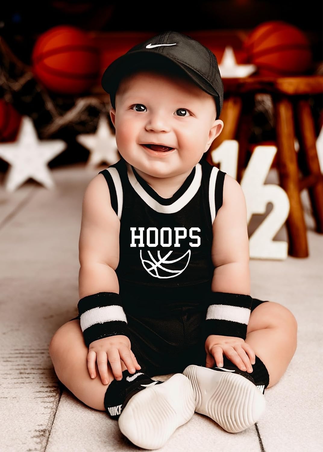 Rocket Bug Custom Sleeveless Basketball TEAM Sport Jersey for Babies - Personalized with Name & Number-FRONT and BACK