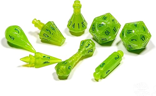 PolyHero Wizard Juego de 8 dados Acid Splash