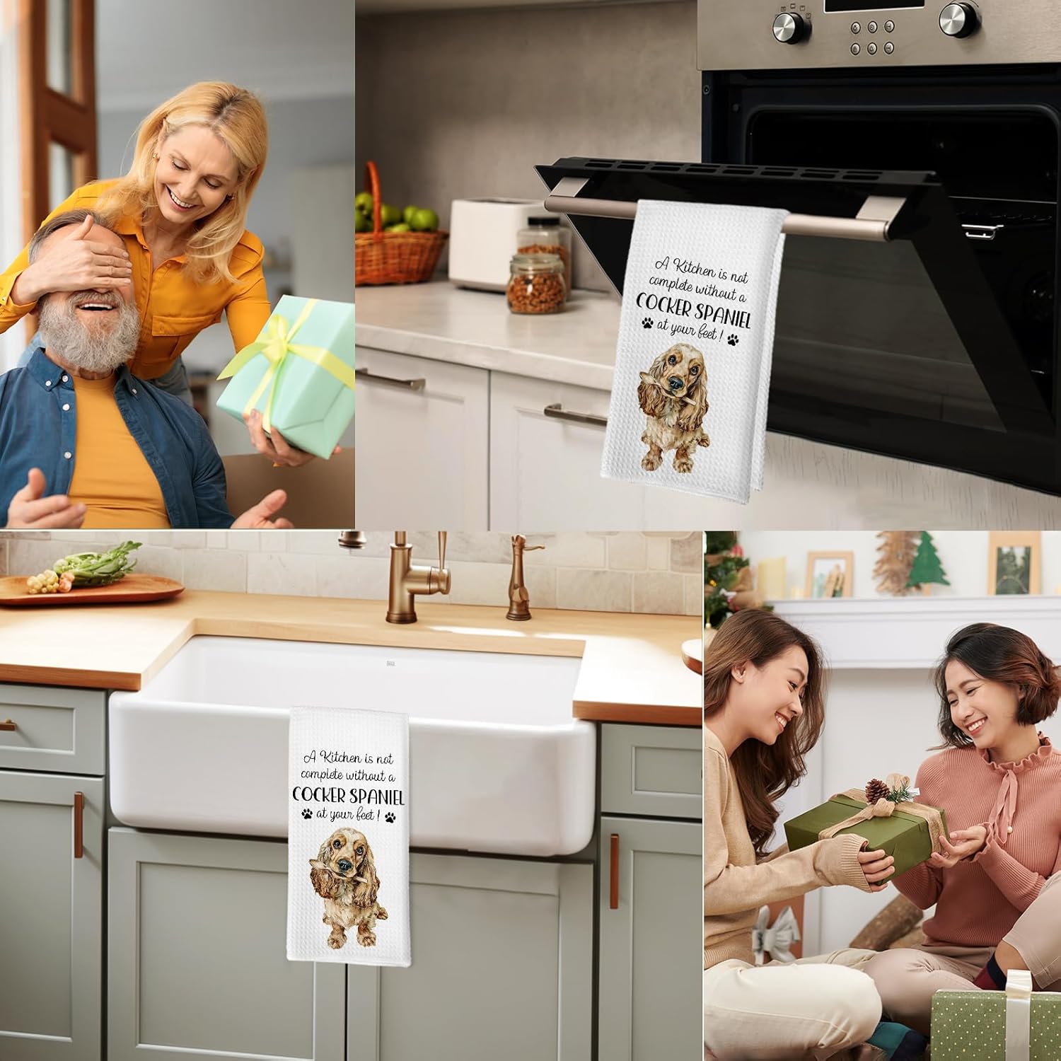 Funny Cocker Spaniel Dog Mom Owner Decorative Kitchen Towels Gifts for Women Men Dog Lovers, Cocker Spaniel Dogs Hand Tea Dish Towels Ornament Accessories for Kitchen Decor, 16x24 Inch - Image 6