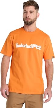 Timberland PRO Unisex-Adult Core Linear Logo Timberland PRO Mens Core Short-Sleeve T-Shirt, Black Iris Heather, 3X-Large