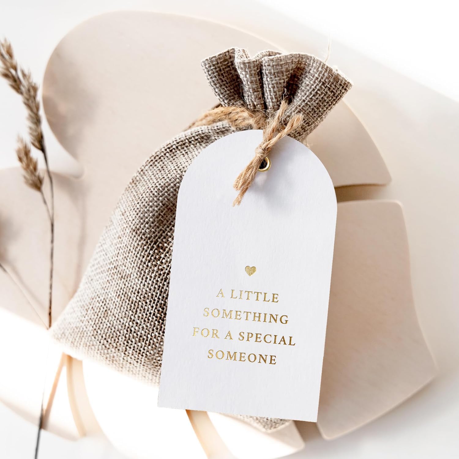 50 Heart Thank You Gift Tags with String Attached, Small Thank You for Celebrating with Us Gift Bag Tags for Presents and Personalized Party Favors - Baby Shower, Wedding, Bridal Shower, Birthday image 2