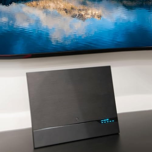 Miniatura 8 de GE Antena de TV HD amplificada, medidor de intensidad de señal LED, largo alcance, soporta canales 4K 1080P UHF VHF HDTV, amplificador de señal