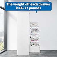 Vista 50 de Archivador vertical de 2 cajones con cerradura de metal, archivador vertical de metal, para oficina y hogar, archivadores verticales de acero