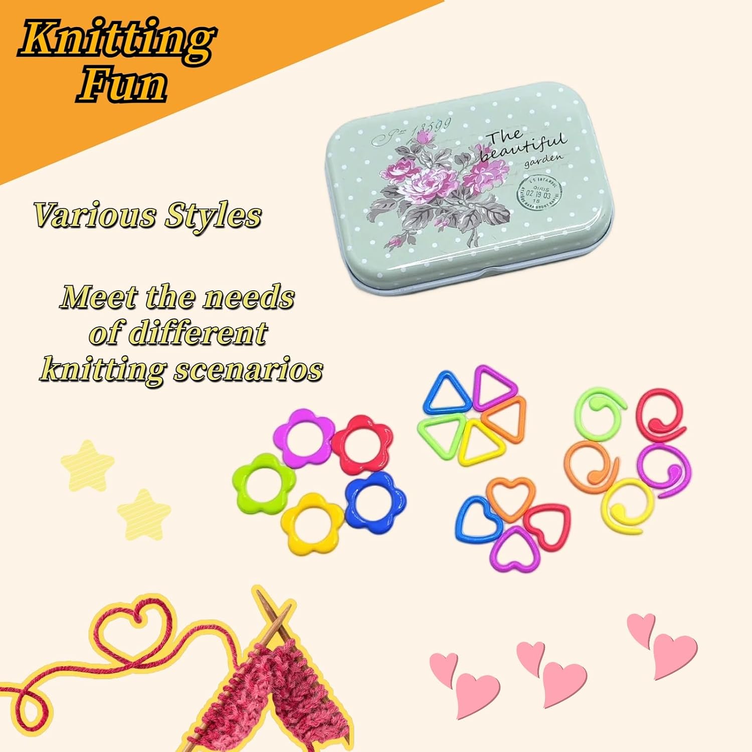 Cat Stitch Markers for Crocheting,Crochet Stitch Markers with Storage Case image 4