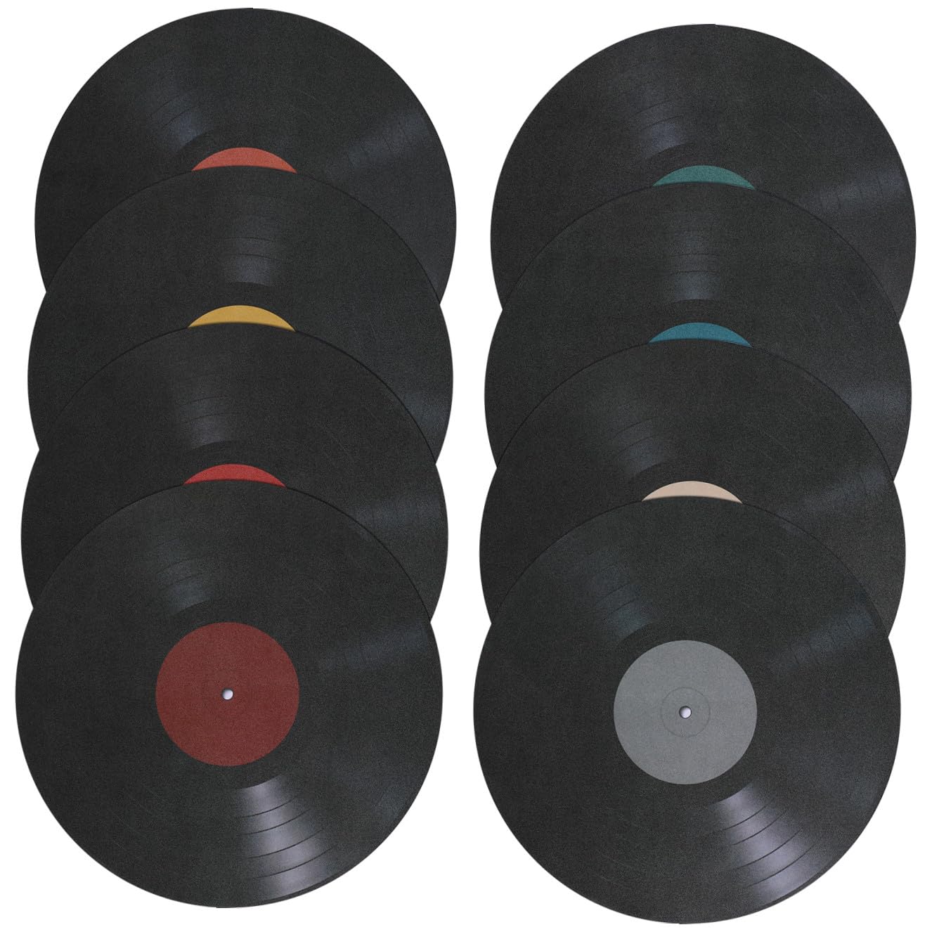 Ambiance vintage de fête avec la décoration murale de disque vinyle rétro pour café