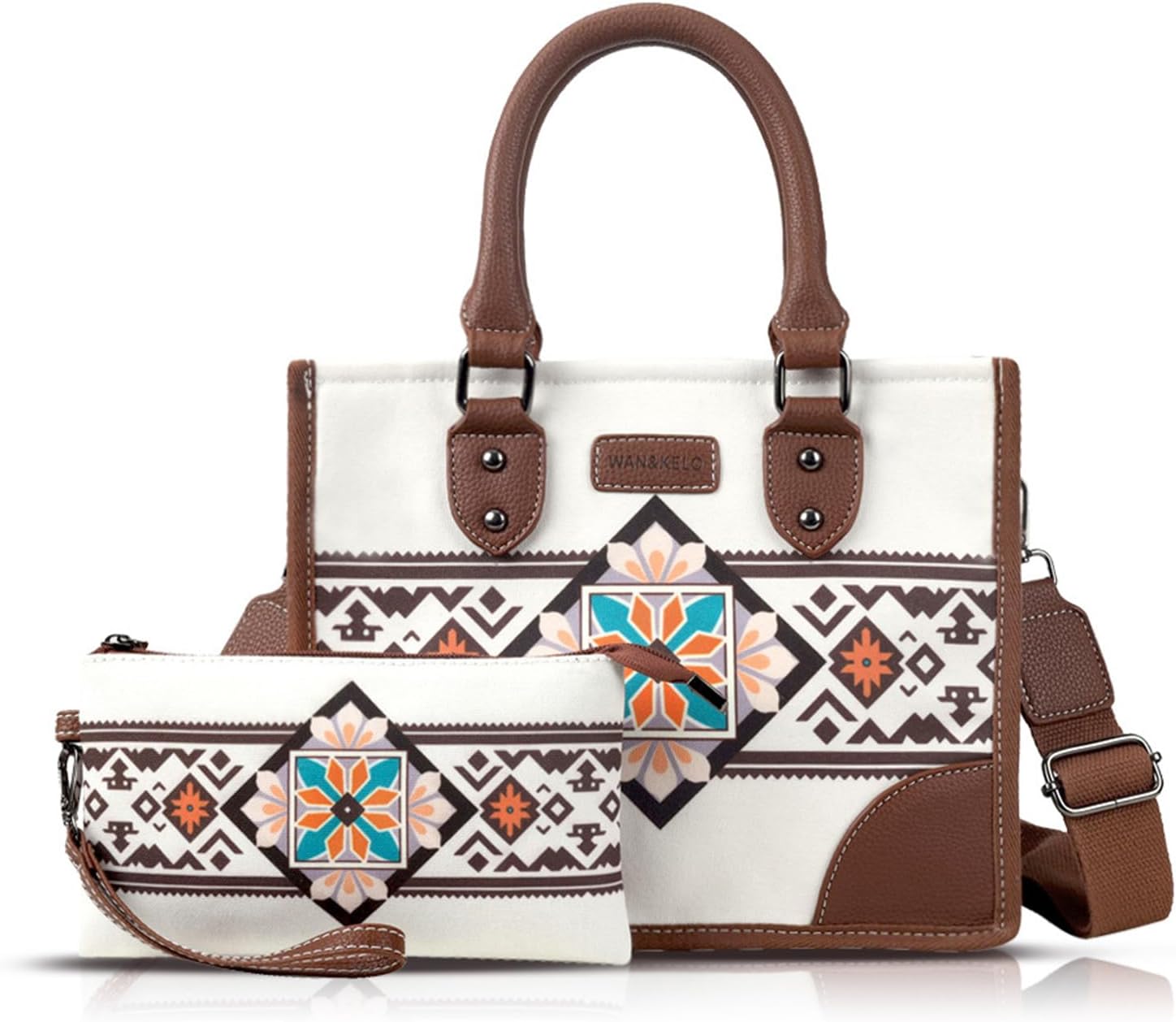 Boho Purses and Handbags for Women Aztec Tote Bag Vintage Purse and Wallet Set Embroidered Satchel Shoulder Bags