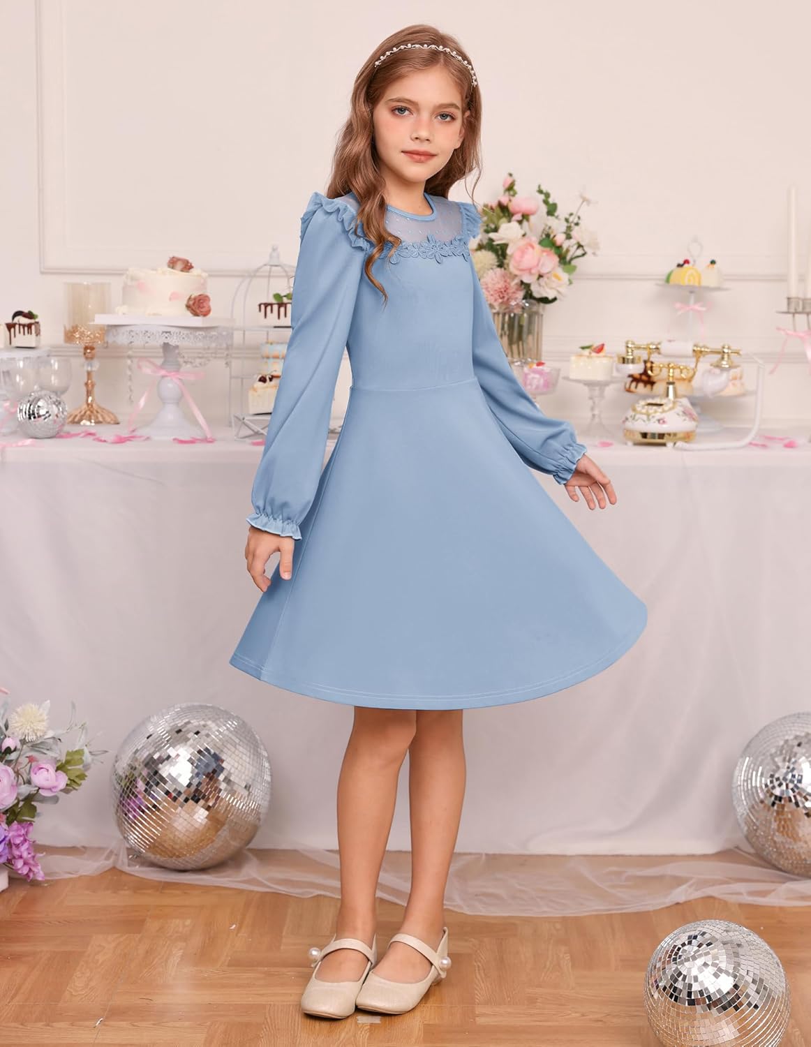 GRACE KARIN Girls Party Formal Dresses 6-14Y Kids Holiday Wedding Graduation Birthday Christmas Dress - Image 3