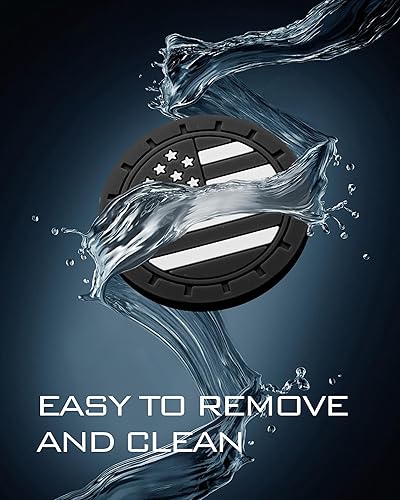 Miniatura 5 de Posavasos para portavasos  Paquete de 4 posavasos de silicona para bebidas automáticas con bandera estadounidense, insertos antideslizantes