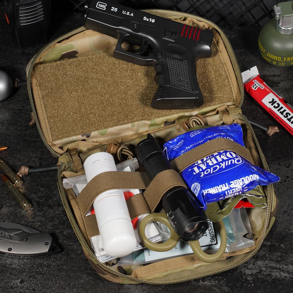 KRYDEX Tactical Admin Pouch with Molle GP Pouch Modular Pouch Utility Fanny Pack for Vest and Chest Rig