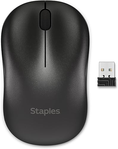 Ratón óptico ambidiestro inalámbrico, precisión de 1600 DPI, 2 botones con rueda de desplazamiento, USB Plug-and-Play, rango de 32.8 ft, compacto y