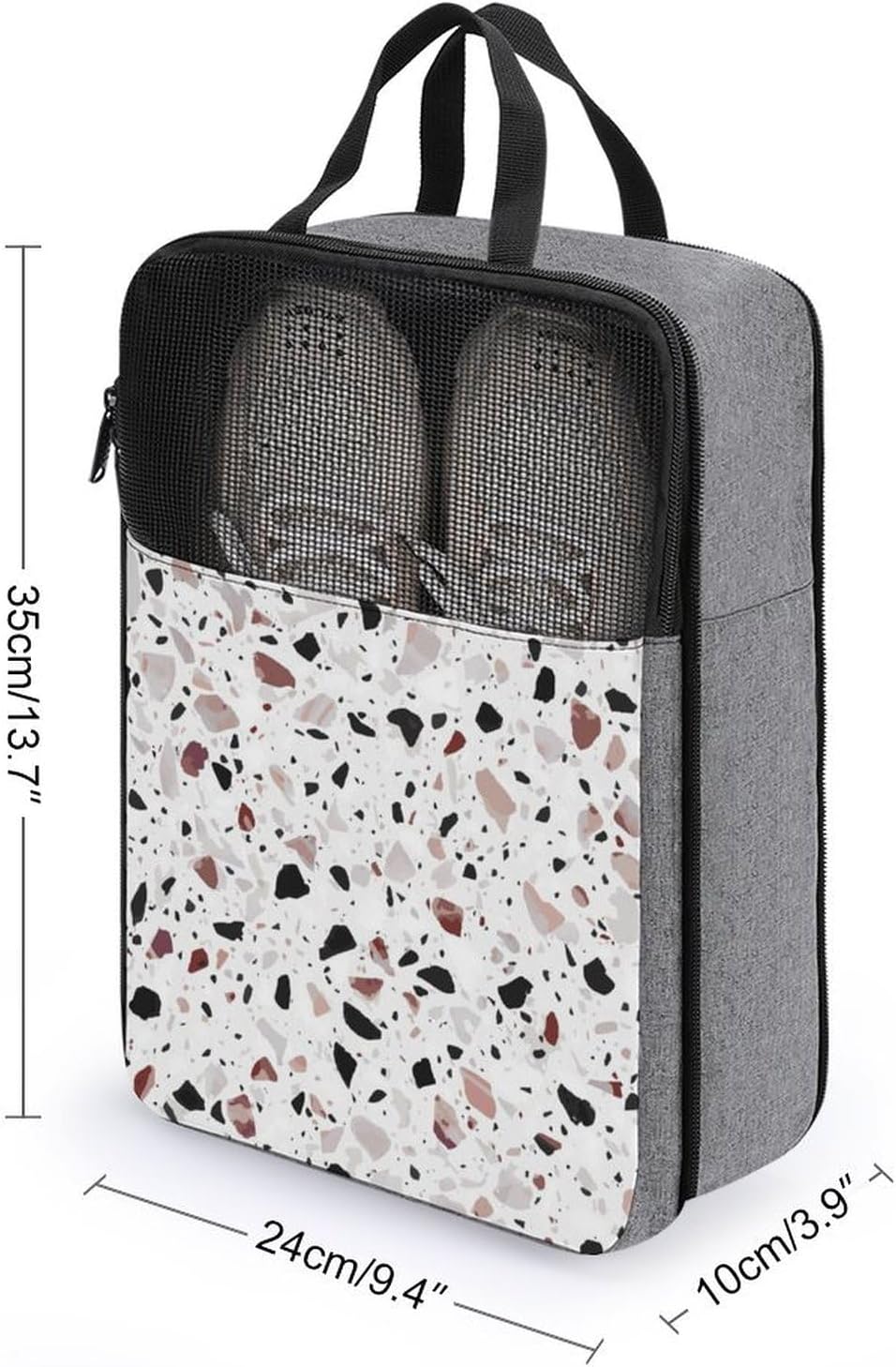 Shoe Bag, Red Terrazzo Printed Shoe Bag,storage Hanging Shoe Bag,bath Towel Storage Bag